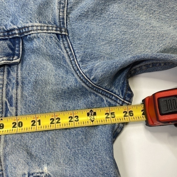 Vintage Harley Davidson Biker Denim Button Front Jacket Size Large - Picture 5 of 9